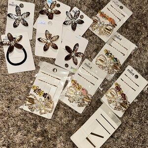 Mint Elegant Floral Hair Clip Collection